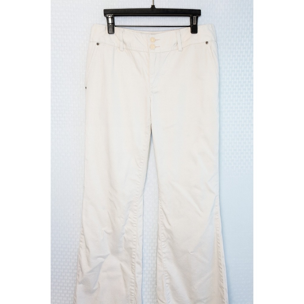 7 For All Mankind Women's Ginger Wide Leg Pants Beige Size 29 100% Cotton